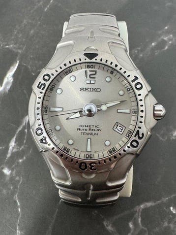Seiko - Kinetic Auto Relay Titanium - Sans prix de réserve -