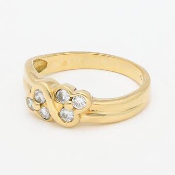 Ring - 18 karaat Geel goud Diamant (Natuurlijk), Nieuw