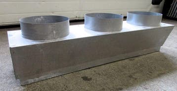 TV-Plenum, toevoer plenum (uitblaas), 3x ø20cm, W1023-1
