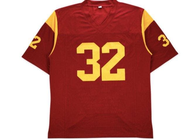 NFL - O.J Simpson - Red Custom Voetbalshirt - Handtekening, Verzamelen, Overige Verzamelen