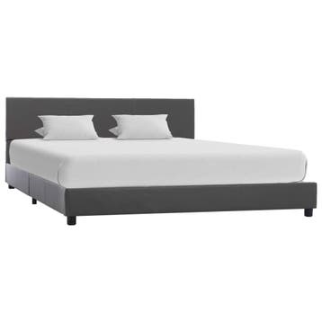 vidaXL Bedframe kunstleer grijs 160x200 cm, Huis en Inrichting, Slaapkamer | Bedden, Verzenden, Nieuw