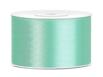 Satijn Lint Mintgroen 38mm 25m, Verzenden
