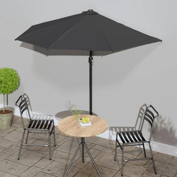 vidaXL Balkonparasol half met aluminium paal 270x144 cm, Verzenden