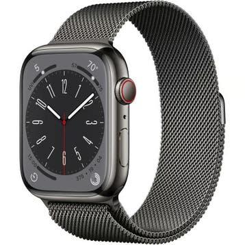 Apple Watch Series 7 45mm Cellular Graphite Stainless Ste..., Ophalen of Verzenden, Zo goed als nieuw