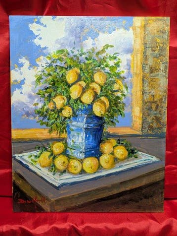 Dino Maselli (XX-XXI) - Limoni al sole del Mediterraneo, Antiek en Kunst