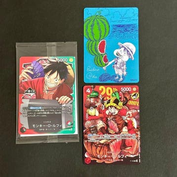 Bandai - 3 Card - One Piece - Monkey D. Luffy P-159,OP13-001, Hobby en Vrije tijd, Verzamelkaartspellen | Overige, Nieuw