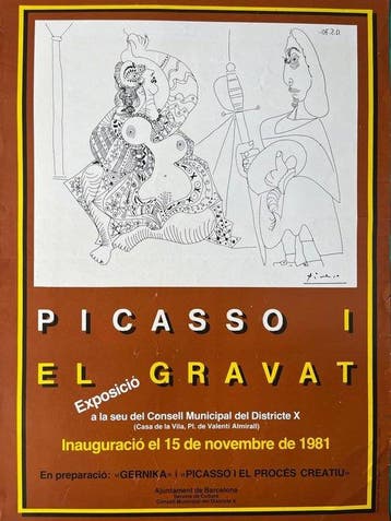 Pablo Picasso, Enric Satué - **ORIGINAL Exhibition Poster