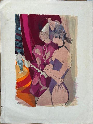 Camille Hilaire (1916-2004) - Écuyère et clown blanc (vendu