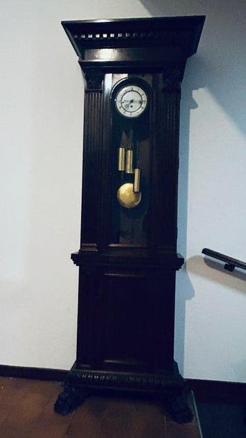 Staanse regulateur - - donker eikenhout - 1930-1940