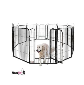 MaxxPet Hondenren - Puppyren met 12 Kennelpanelen - Staal..., Dieren en Toebehoren, Ophalen of Verzenden, Nieuw