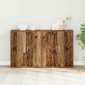 vidaXL Dressoir 2 st Oudhout 60 x 31 x 70 cm Bewerkt hout, Verzenden, Nieuw