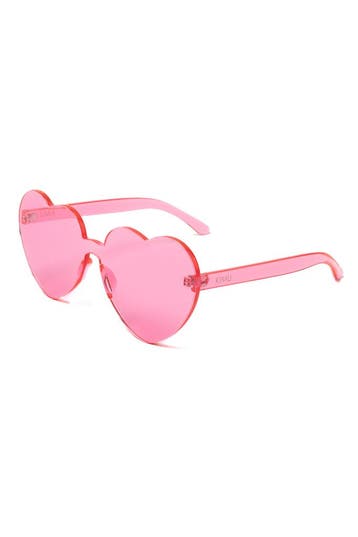 KIMU® Hartjes Zonnebril Roze Groot Roze Glazen Grote Zonnebr, Ophalen of Verzenden, Nieuw, Roze