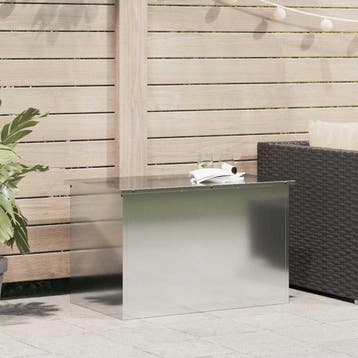 vidaXL Tuinkussens opbergdoos Gegalvaniseerd staal 80 x 50,5, Verzenden, Nieuw