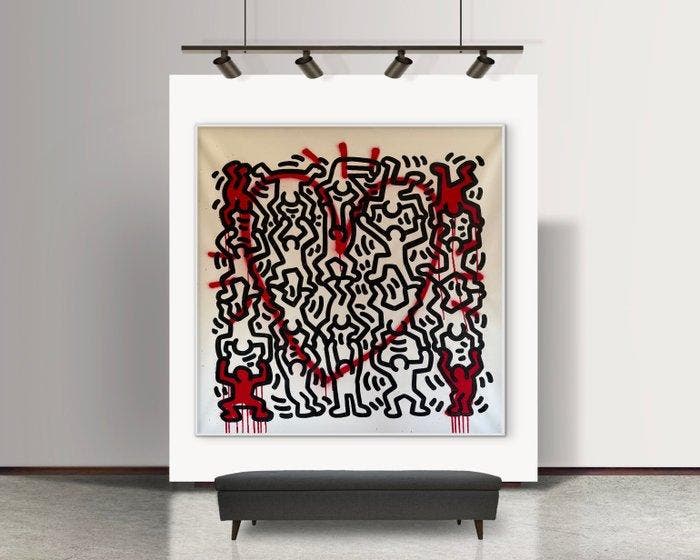 Freda People - Super Rare Haring XL, Antiek en Kunst, Kunst | Schilderijen | Modern