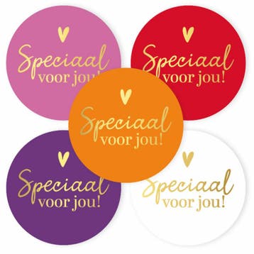30x Sticker Speciaal Voor Jou - Mix - Sluitsticker -, Verzenden