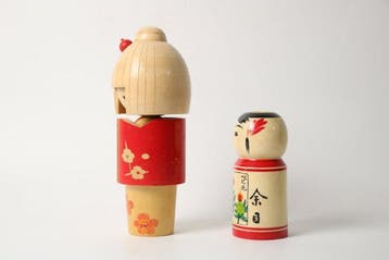 Pruimenbloesem Kokeshi & Sakata Beni-bana-pop - Hout -