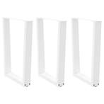 vidaXL Eettafelpoten 3 st V-vormig 70x(72-73,3) cm staal wit, Verzenden