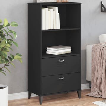 vidaXL Boekenkast VIKEN 60x35x123 cm bewerkt hout zwart, Verzenden
