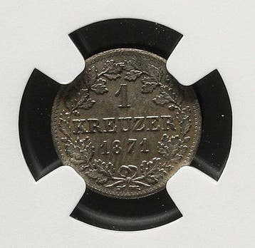 Duitsland, Beieren Ludwig II der Deutsche. Kreuzer 1871 -