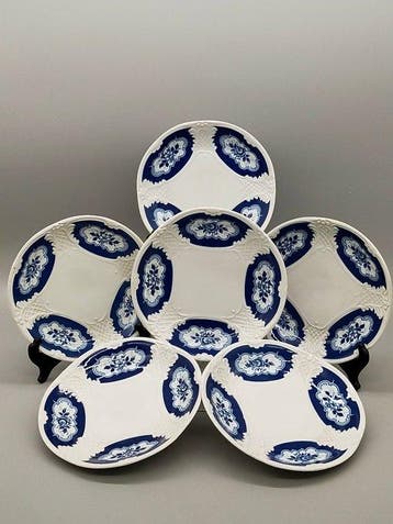 Bord - 6er Set PMP 1817 Echt Kobalt Porzellan Teller – Edles