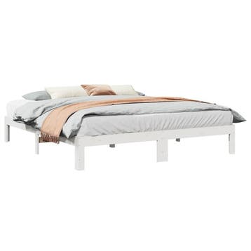vidaXL Bedframe zonder matras massief grenenhout wit 180x200, Huis en Inrichting, Verzenden, Nieuw