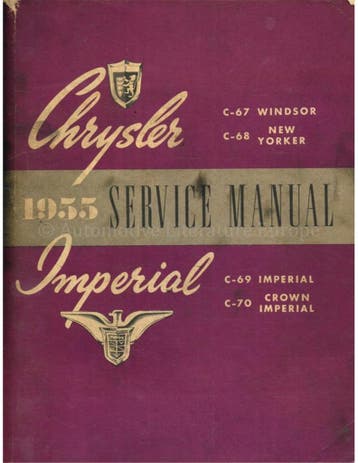 1955 CHRYSLER WERKPLAATSHANDBOEK ENGELS