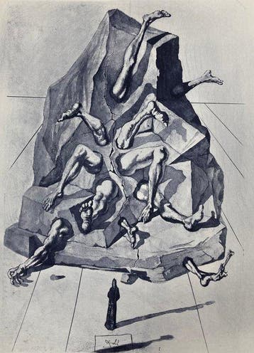 Salvador Dali (1904-1989) - The Simoniac - La Divine Comedie, Antiek en Kunst