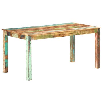 vidaXL Eettafel 160x80x76 cm massief gerecycled hout, Huis en Inrichting, Verzenden, Nieuw