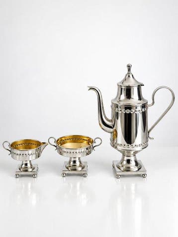 Service à thé et café (3) - Plaqué(e) argent - Classique &, Antiquités & Art