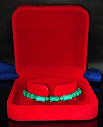 Prachtige natuurlijke malachiet armband van eerste kwaliteit