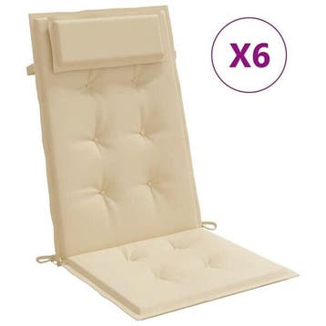 Lot 6 coussins dossier haut beige - Seconde chance, Verzenden