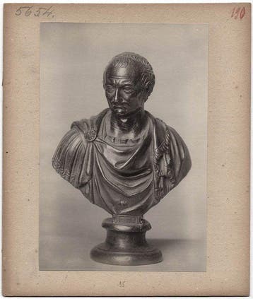 Martin Gerlach - bronze busts of Roman emperors, two