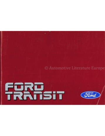 1988 FORD TRANSIT INSTRUCTIEBOEKJE NEDERLANDS