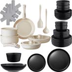 tectake Keukenstartersset voor 6 personen met servies, panne, Nieuw