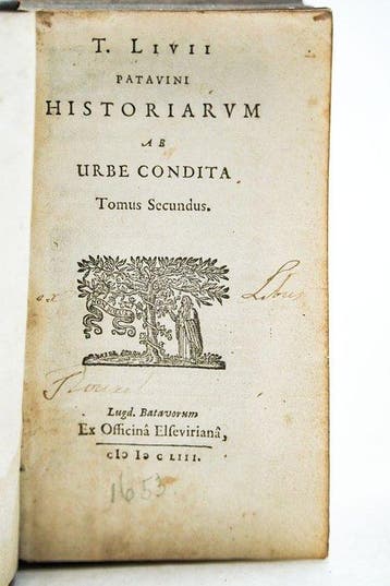 Tite-Live - T. Livii Patavini Historiarum ab Urbe condita