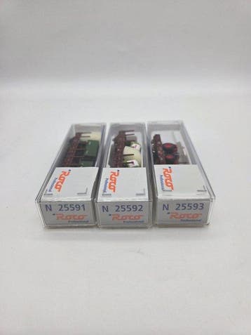 Roco N - 25591,92,93 - Wagon de train miniature (3) -, Nieuw