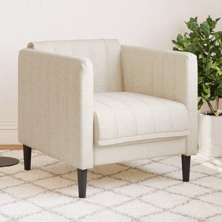 vidaXL Fauteuil linnen, Maison & Meubles, Canapés | Salons, Envoi