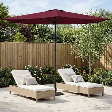 vidaXL Tuinparasol 270 x 270 cm Polyester Rechthoekig, Verzenden, Nieuw