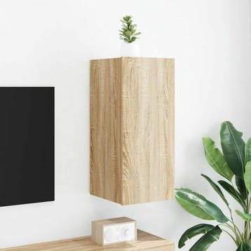vidaXL Tv-wandmeubel met LED-verlichting 30,5x35x70 cm, Huis en Inrichting, Verzenden, Nieuw