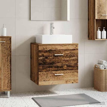 vidaXL Wandgemonteerde wastafel van een meubel Oud hout, Verzenden, Nieuw