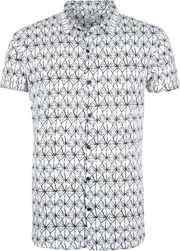 Dstrezzed Hemd Wit Print maat M Heren, Verzenden, Dstrezzed, Zwart, Nieuw