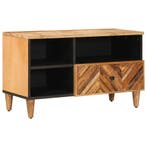 vidaXL Opbergkasten Bruin 80 x 33,5 x 46 cm Massief Mango, Maison & Meubles, Accessoires pour la Maison | Étagères pour CD & DVD