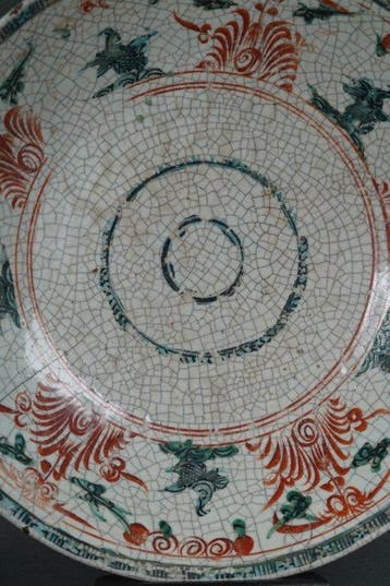 Wanli (1573-1619) - Bord - A Very Large Character Compass, Antiek en Kunst
