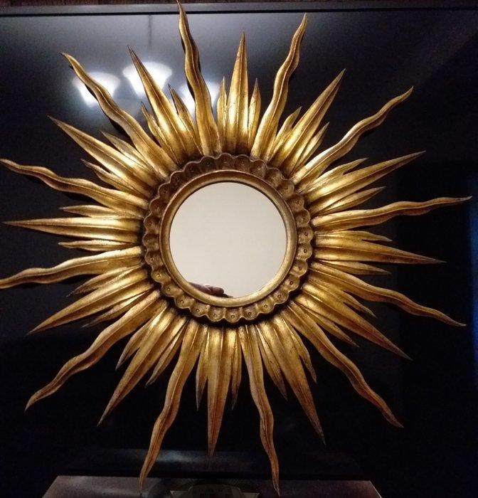 António Entalhador - Wandspiegel - Kersenhout, Antiek en Kunst, Curiosa en Brocante