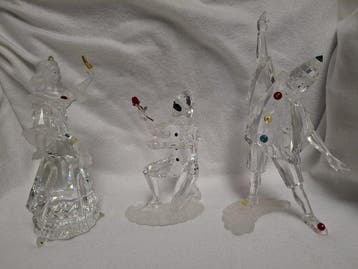 Swarovski - Beeldje - Pierrot, Harlekin, Columbine (3) -