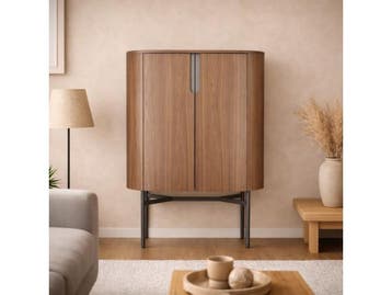 Veiling - Wandkast Walnoot - 130cm - Notenhout bruin - Bronz, Huis en Inrichting, Nieuw