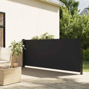 vidaXL Windscherm uittrekbaar 120x600 cm zwart, Verzenden, Nieuw