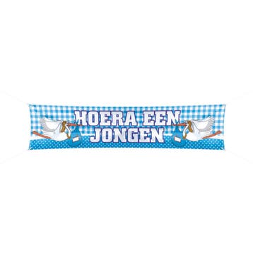 Geboortevlag Jongen XL 1,8m, Verzenden, Nieuw