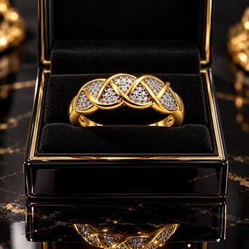Zonder minimumprijs - Ring Zilver - 0.30ct. tw. Diamant, Nieuw