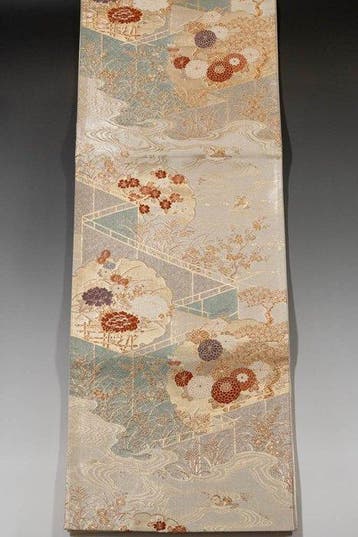 Set van drie Fukuro-obi van zijde – Saga-nishiki en